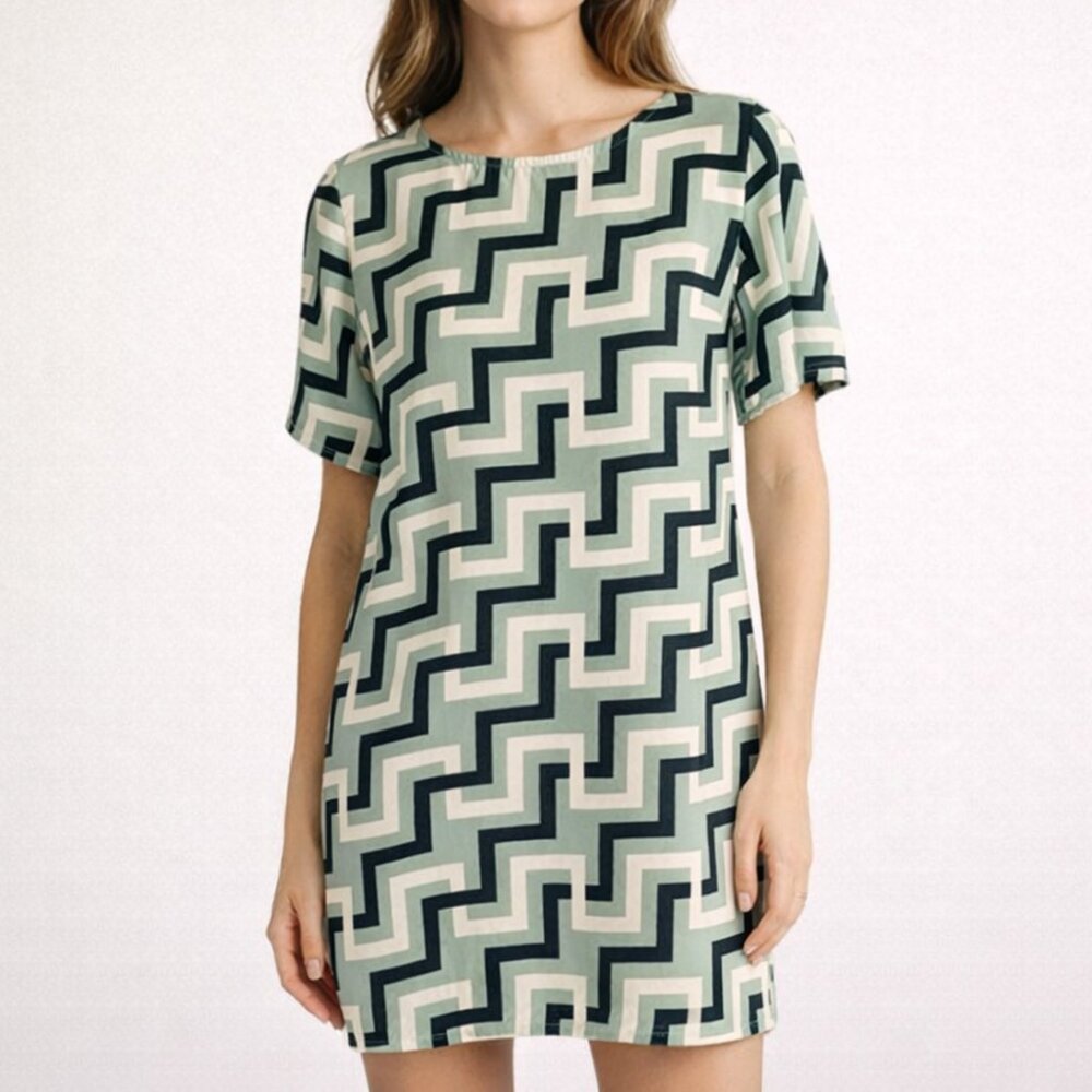 Dusen Dusen Geometric Shift Dress XS